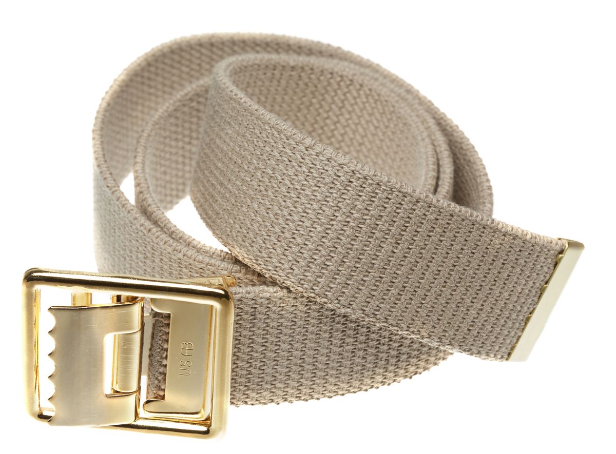 Mens USMC/Marine Corps Military Grade Web Belt, Open Brass 