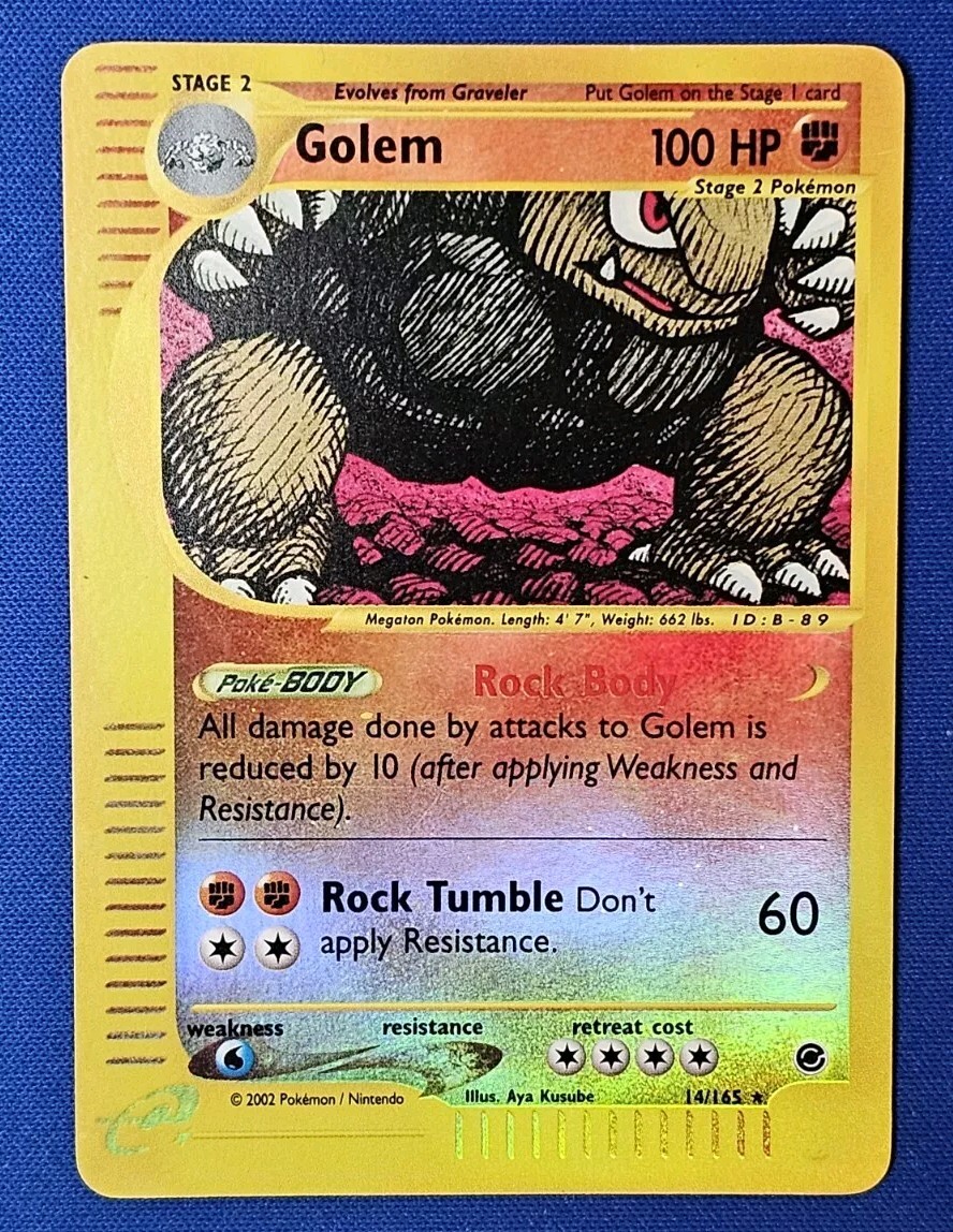 Pokemon TCG Golem 14/165 Expedition Reverse Holo MP