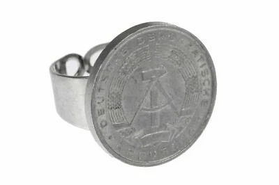 10 Pfennig DDR Ring Miniblings Groschen Ostalgie Retro Münze Hammer Sichel neu - Bild 1 von 4