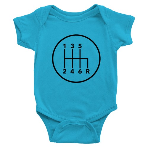 6 Speed Manual Transmission Toddler Kids Youth T-Shirt Baby Bodysuit Car Gearbox - Picture 32 of 38