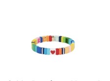 ROXANNE ASSOULIN Mommy Rainbow Heart Bracelets