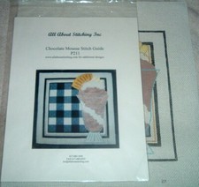 Chocolate Mousse Desert Hand Painted Needlepoint Canvas  Stitch Guide WK