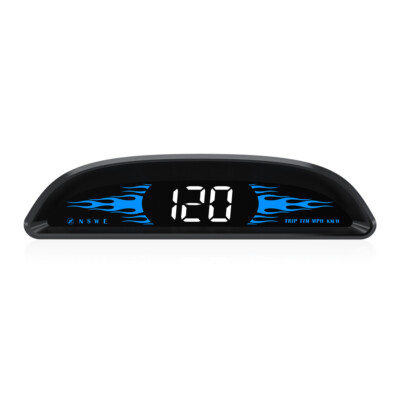 Digitale Auto HUD, Universele Digitale Gps-snelheidsmeter met Snelheidsalarm, USB-voeding Groen Lettertype KMH MPH Schakelen voor Auto's