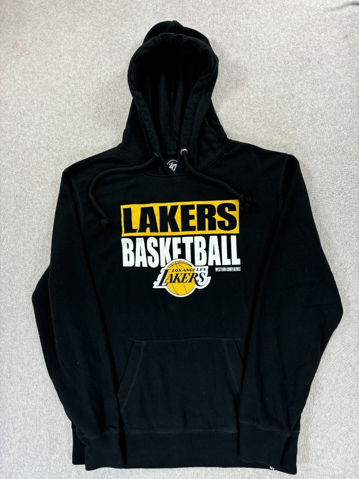 Los Angeles Lakers '47 NBA Basketball Hoodie Sweatshirt (Men's Large) Black