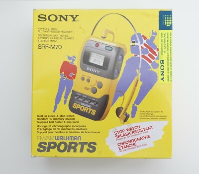 SONY SPORTS RADIO SRF-M70 - WALKMAN FM/AM  Digital Tuning - Brand New! 