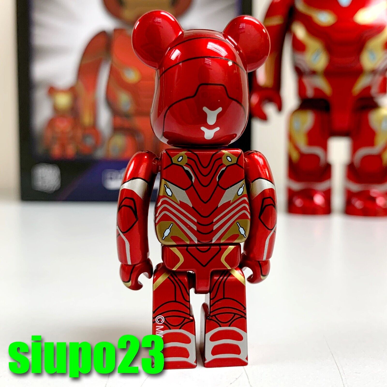 Medicom 400% + 100% Bearbrick ~ Marvel Infinity Saga Ironman Be ...