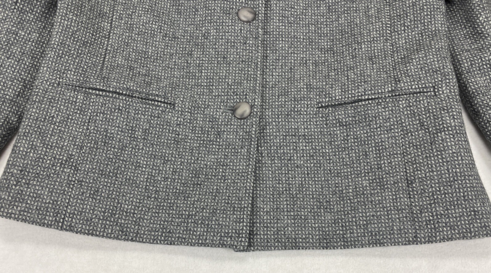 VTG Pendleton Gray Lined Virgin Wool Collarless B… - image 4