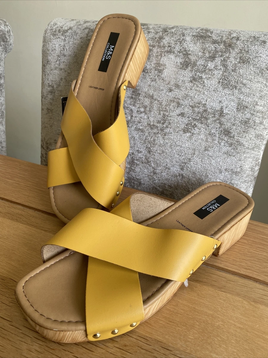 Marks and spencer yellow sandals sale