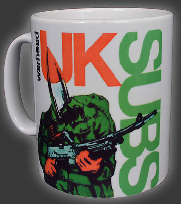 UK SUBS WARHEAD SOLDIER CHARLIE HARPER PUNK ROCK 10oz COFFEE TEA MUG CUP ARMY