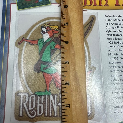 Tarjeta parche coleccionable de recuerdos de Disney de Willabee & Ward Robin Hood 1973 - Imagen 3 de 4