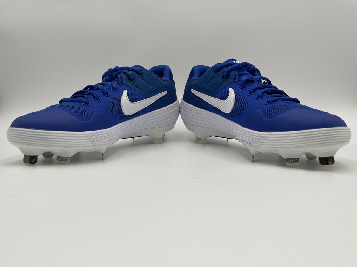 Nike Cleats Mens 7 Metal Huarache Elite 2 Low Baseball White Blue AJ6873-104 Amazon.com | Nike Team Alpha Huarache Elite 4 Low Metal  main image 2