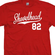 Shovelhead 82 Script T-Shirt | 1982 FLH Chopper Bobber Biker Motorcycle Jersey