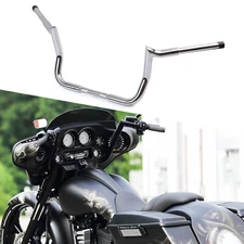 10" Rise Meathook Ape Hanger Handlebar For Harley Touring Electra Street Glide