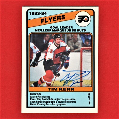 Autographed Tim Kerr Team Leaders 1984 O-Pee-Chee Card 364 A7 | eBay