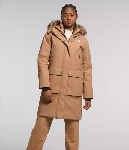 The North Face Arctic Parka Premium Coat Almond Butter NWT $500 Women Sz Medium - Picture 2 of 3