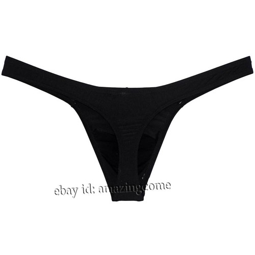 Sexy Men's Glossy Thong Underwear Stretchy Ice Silk T-back Hipster Tangas Trunks - Picture 11 of 30