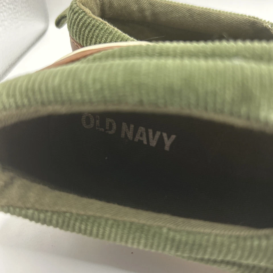 Old Navy мальчиков ясельного возраста размер 1 скольжения на лодке туфли охотник зеленый мокасины искусственной кожи - Изображение 3 из 4