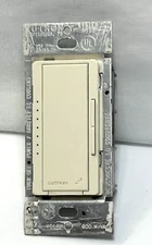 Lutron Homeworks HRD-6D Light Almond RF Dimmer Switch