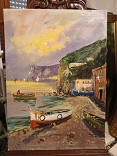 DIPINTO OLIO SU TELA,COSTIERA MALFITANA,CM 50X70