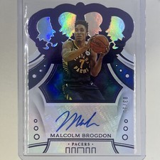 2019-20 Panini Crown Royale Crown Auto Purple 3/15 Malcolm Brogdon #CA-MBG Auto