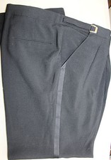 Men's WILSHIRE Black Tuxedo Pants Sz 37 39 R CB4-15