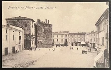 CARTOLINA D' EPOCA-PIANELLO-VAL TIDONE (PC) "PIAZZA UMBERTO I" NUOVA