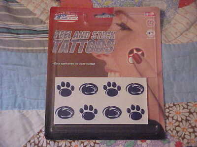 SEALED PENN STATE NITTANY LIONS FOOTBALL PEEL STICK TATTOOS TAIL GATE PARTY
