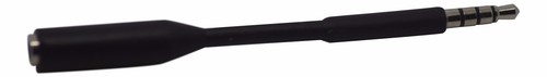 2 x Black Slim 3.5mm Headset Audio Jack Extender for iPhone Android Battery case - Picture 3 of 8