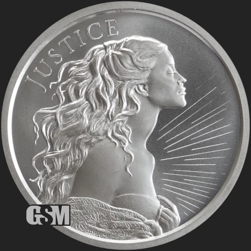 2026 - 1 oz .999 Fine JUSTICE Silver Round Silver Shield BU COIN - IN STOCK!!