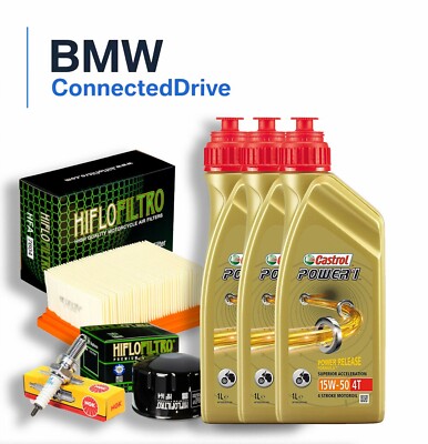 KIT/INSPEKTION BMW C 650 SPORT 2015 2018 CASTROL 15W50 ÖLFILTER LUFT ZÜNDKERZEN