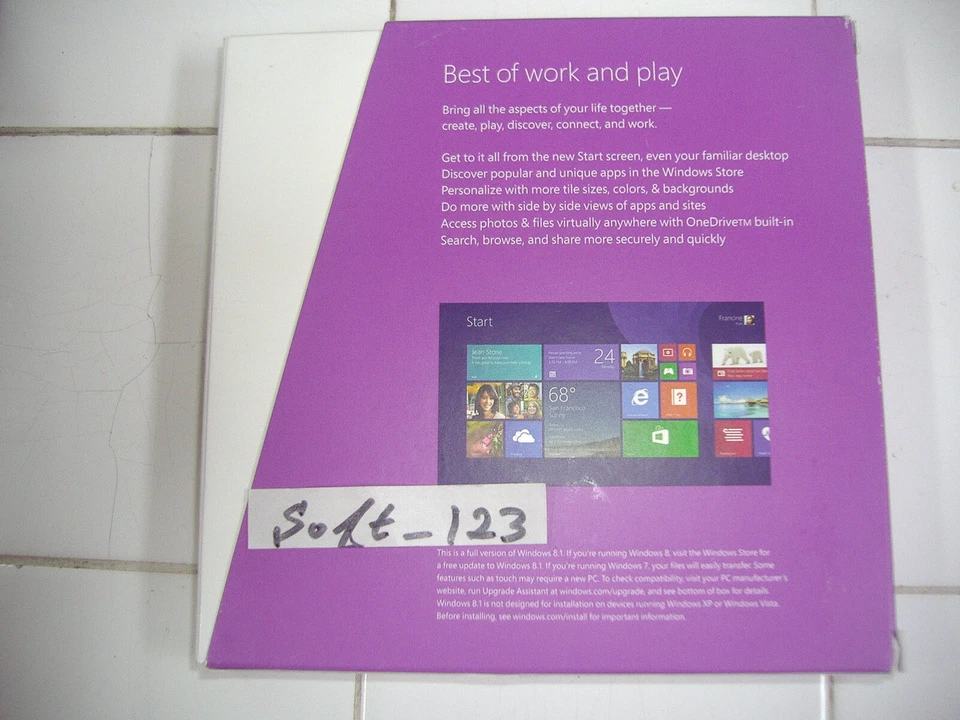 Microsoft Windows 8.1 Full English Version 32 & 64Bit DVD MS WIN 8 =NEW RETAIL= - Image 4 of 4