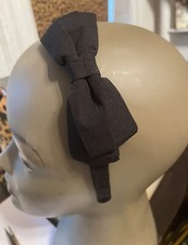 Retro Black Double Flat BOW Headband
