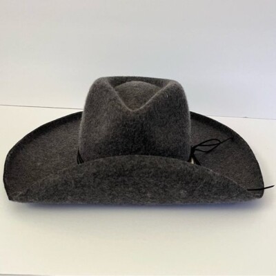 Olive & Pique Grey 100% Wool Hat With Feathers on the Side  display picture 2