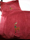 Vintage AVANTI Lot of 2 Reindeer Christmas Hand Towels 16x12" and 28.5 x 16"