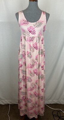 beach vacation dresses women Women's Beach Vacation Dress Sleeveless Tunic Dress in White with Blue Flowers
