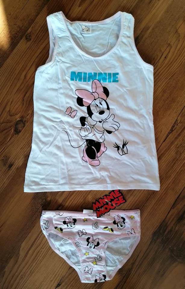 2 tlg. Unterwäsche Set Disney Minnie Maus Gr. 104-110, 116-122, 128-134 - Bild 2 von 2