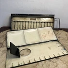 Vintage C 1898 Lechertier Barbe Ltd Black Metal Paint Box Palette