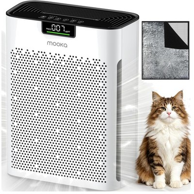 Large Room Air Purifier for Pets, 2200 Ft², H13 HEPA, White