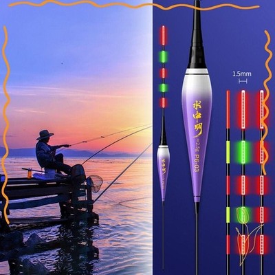 Smart Fishing Float Gravity Sensor Glowing Electric Night Fishing Long Float