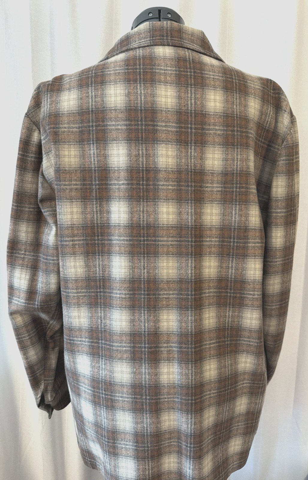 PENDLETON 100% WOOL BROWN TAN PLAID JACKET, MEN'S… - image 5