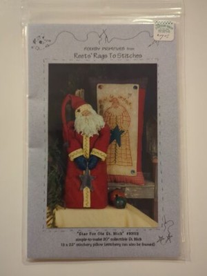 Star For Ole St. Nick Doll & Pillow UC Pattern RR53 Reet's Rags to Stitches 1999