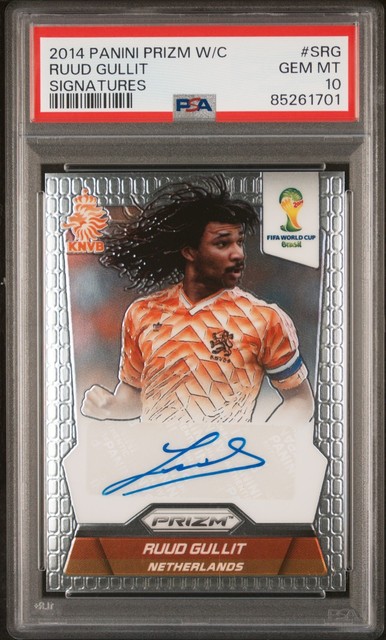 2014 panini prizm world cup ruud gullit auto psa 10