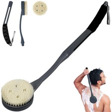 Long Handle Back Brush for Shower, Exfoliating Scrubber for Elderly  Disabled