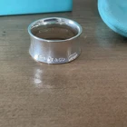 Tiffany & Co. 1837 Sterling Silver Wide Concave Band Ring Sz 11.5 Pouch & Box