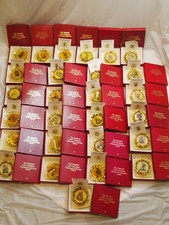 27 Vintage 14k Gold Hummel Christmas Ornaments w/ Original Boxes Lot