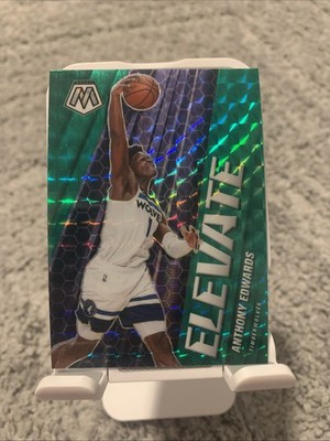 2020-21 Panini Mosaic Elevate Anthony Edwards #12 Green Mosaic Prizm Rookie (RC)