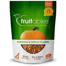 Fruitables Baked Dog Treats, Healthy Pumpkin 12 Ounce Pack of 1 , White
