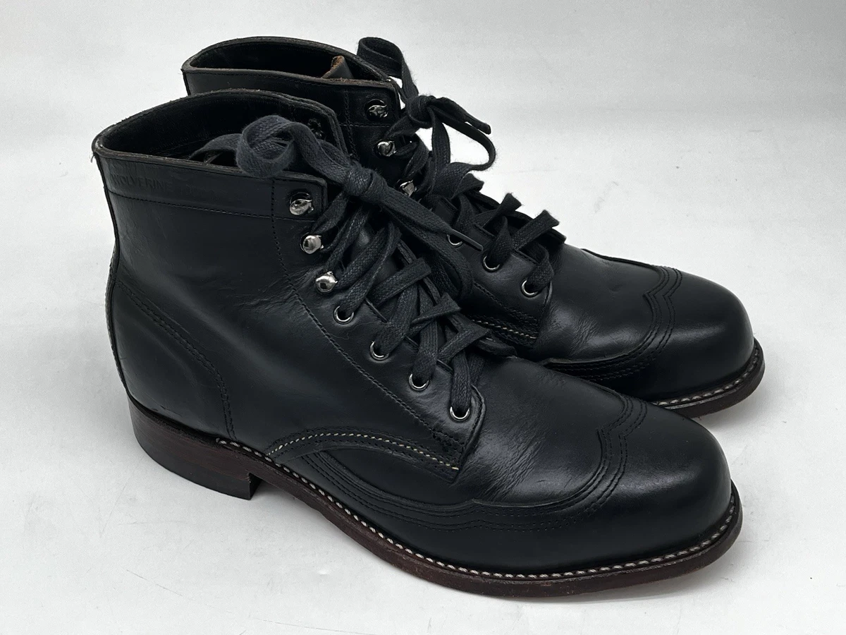 WOLVERINE 1000 MILE Black Suede Lace Up Boots Mens Size 8 B WOLVERINE MEN main image 2