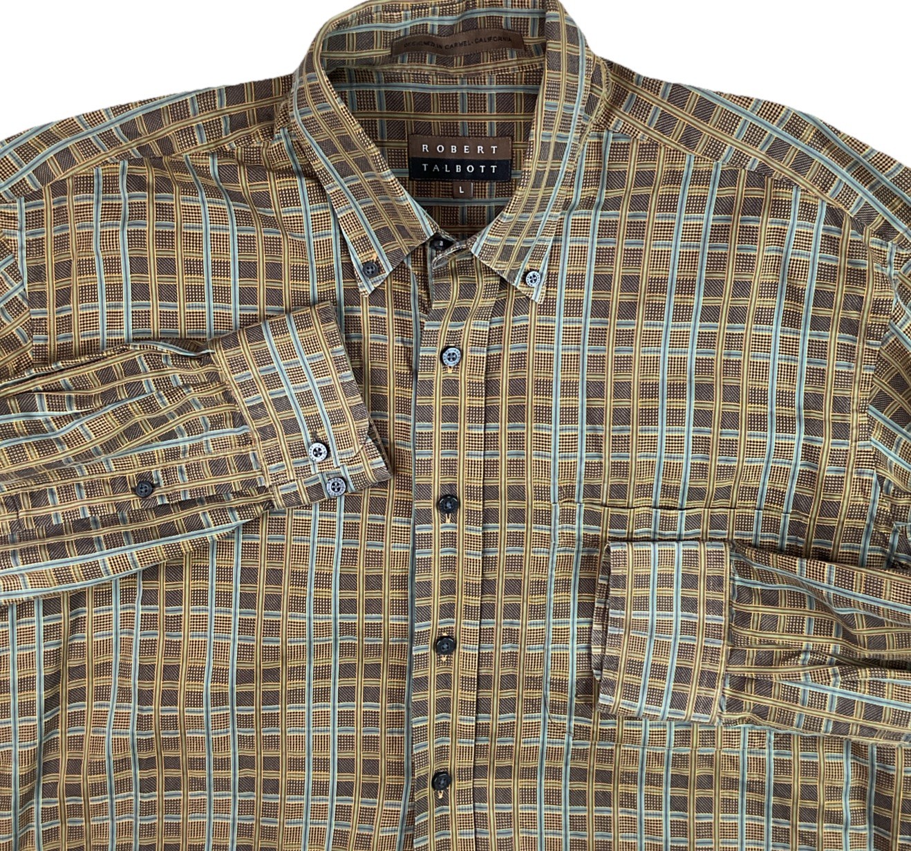 Robert Talbott Shirt Button Front Long Sleeve Che… - image 9