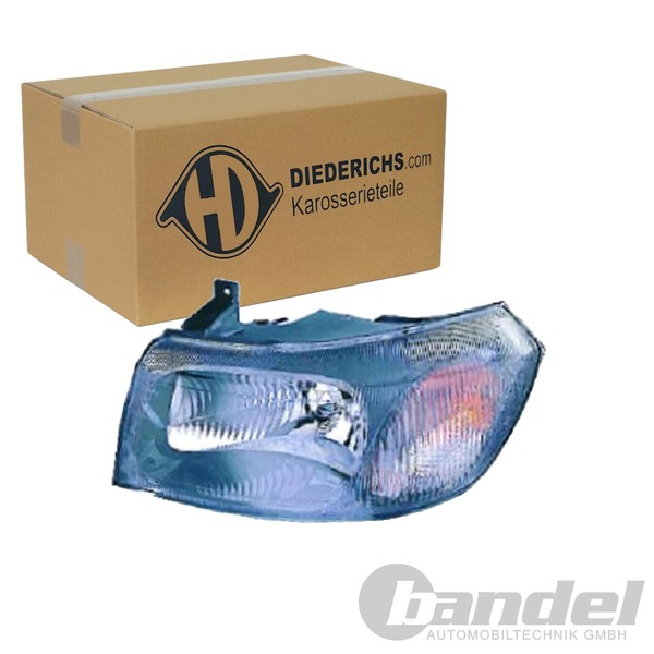 Diederichs Halogen Scheinwerfer Schwarz Rechts Passend FüR Ford Transit 1454080-image